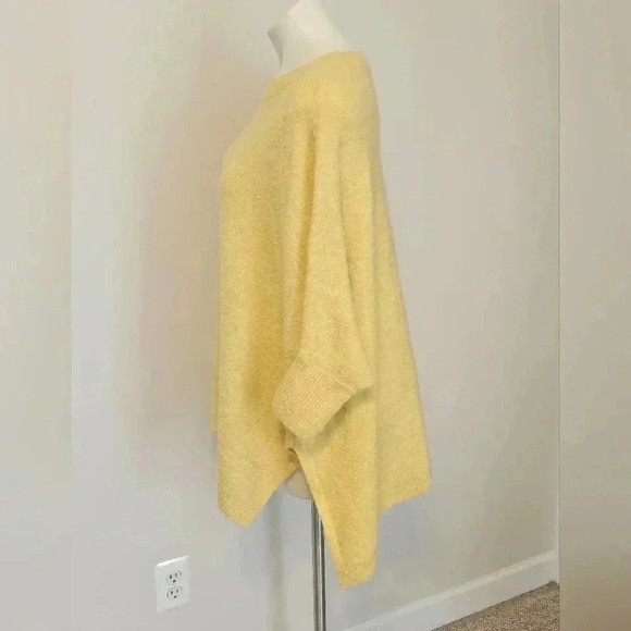 Lou & Grey Brand Yellow Textured cozy knit oversized  sweater poncho XS/S - Picture 5 of 8